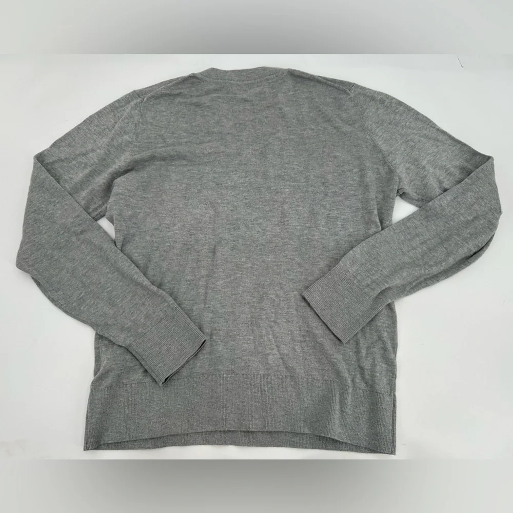 Quince Lightweight Cotton Cashmere Crew Sweater Heather Grey Size Medium_5